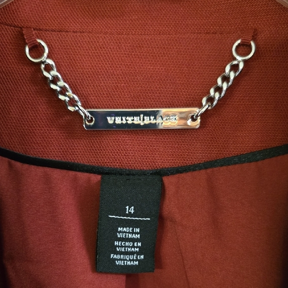 White House Black Market Red Blazer with Shawl Collar - Picture 2 of 6